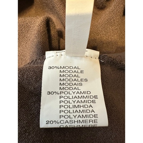 Preziosa Knit Skirt Brown Ruffle Flower Trim Flounce Hem Cashmere Blend‎ S M - Picture 9 of 13